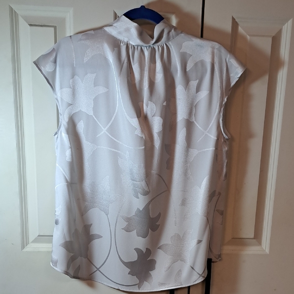 NWT Calvin Klein Suit Women's Elegant Gray Blouse - Picture 4 of 6